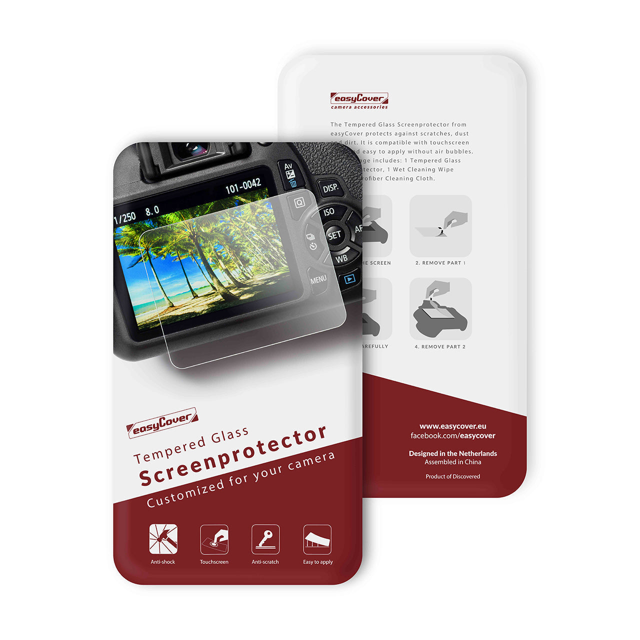 easyCover Glass Screen Protector for a Canon EOS 1300D