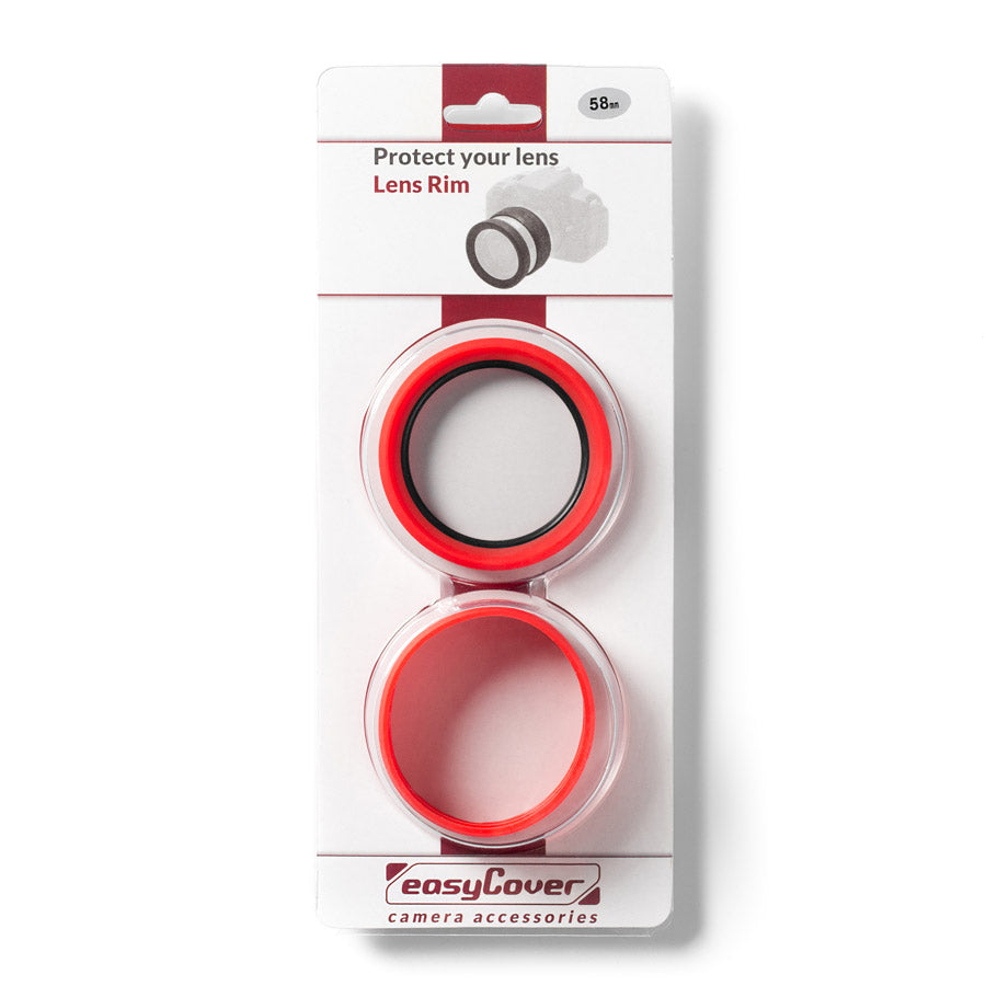 easyCover Red Lens Rim 52mm - 77mm