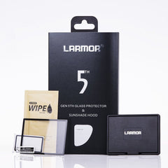 GGS LARMOR 5thGEN Self-Adhesive Optical Glass LCD Screen Protector with Magnetically Attached Monitor Hood for Canon EOS 7D MKII