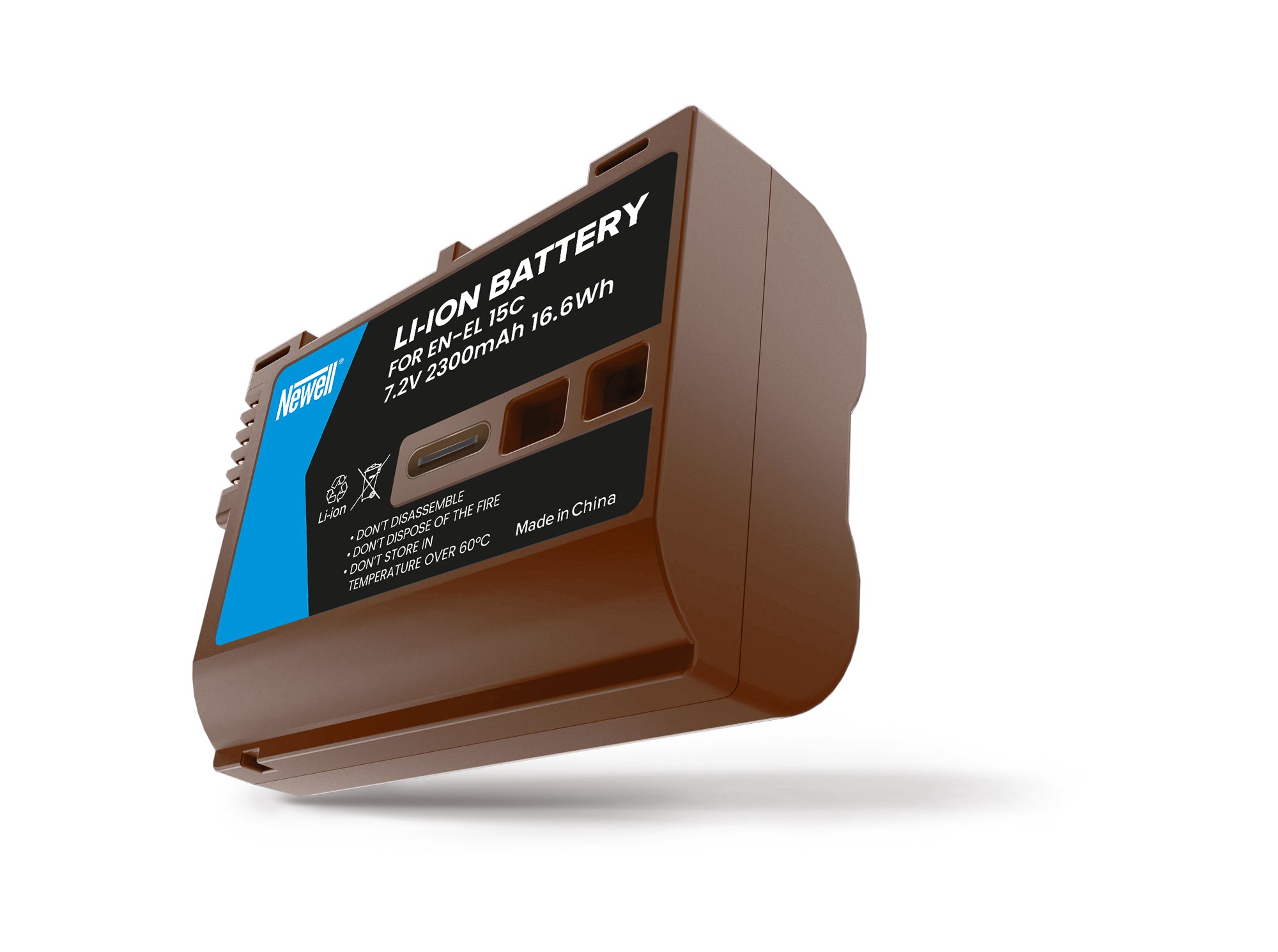 Batterie Newell avec recharge intégrée USB-C EN-EL15C pour Nikon (2300mAh)