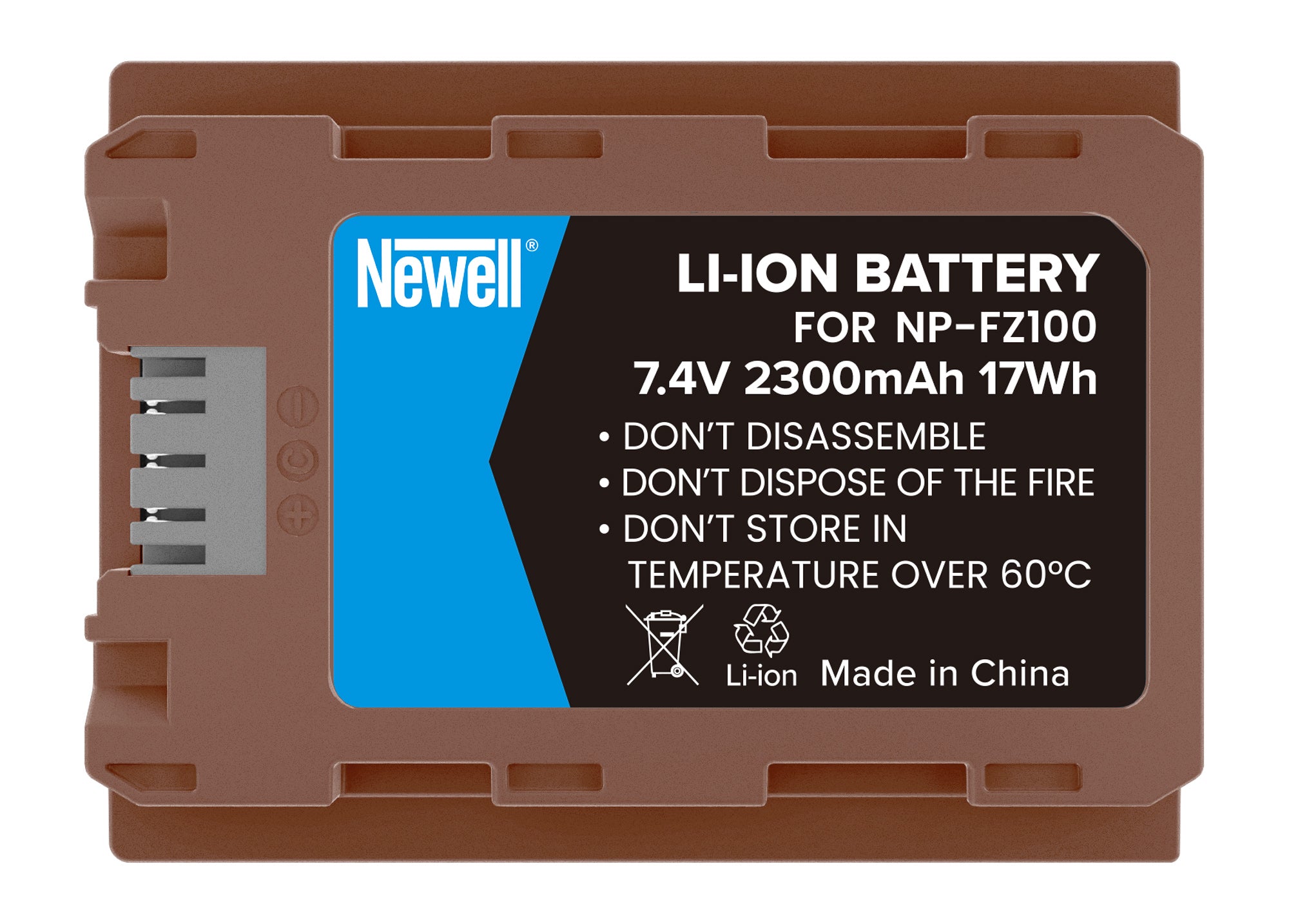 Batterie Newell avec recharge embarquée USB-C NP-FZ100 pour Sony (2300mAh)