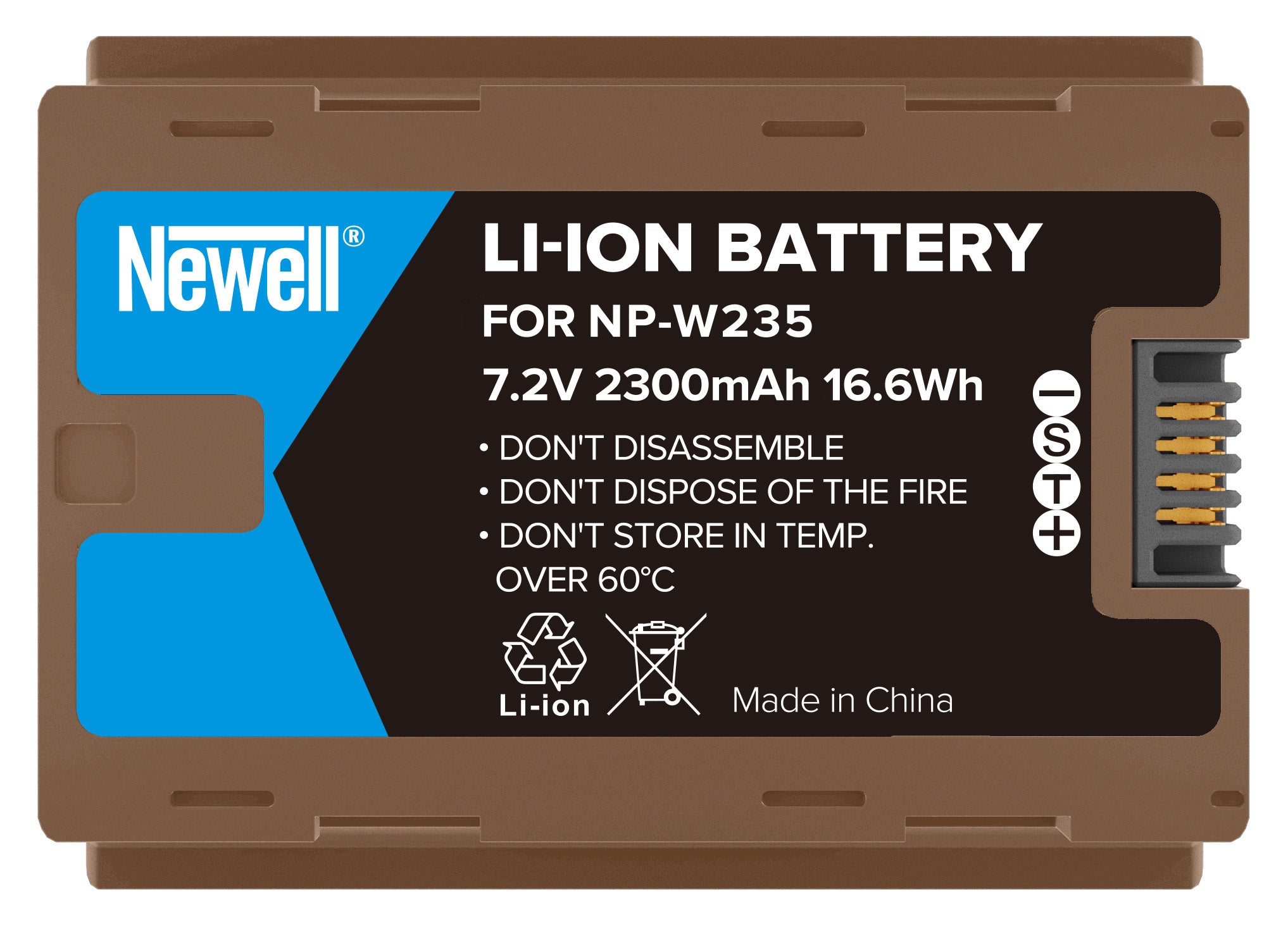 Newell Battery Fujifilm NP-W235 with USB-C onboard recharge (2300mAh)