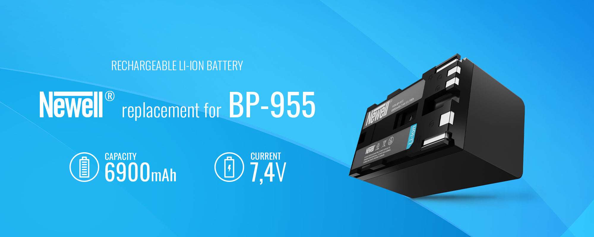 Batterie Newell BP-955 (6900mAh / 51.1Wh)