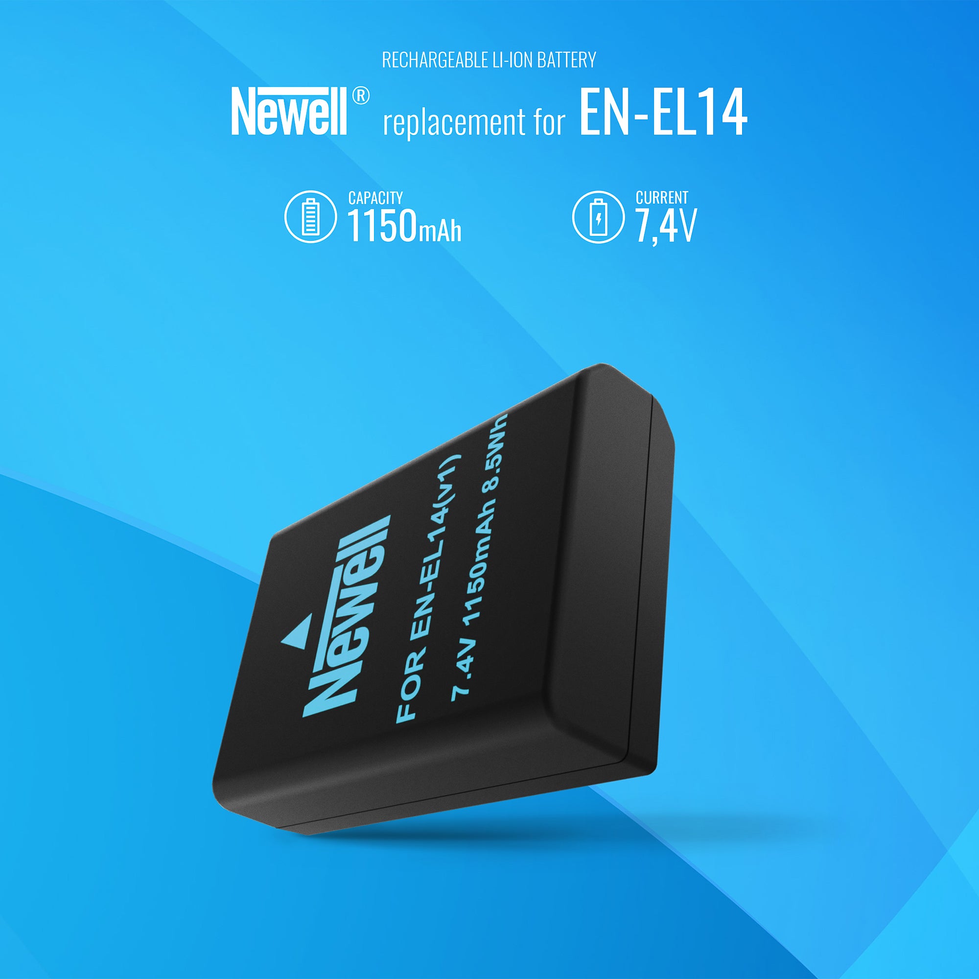 Newell DL-USB-C charger and 2x EN-EL14 batteries for Nikon