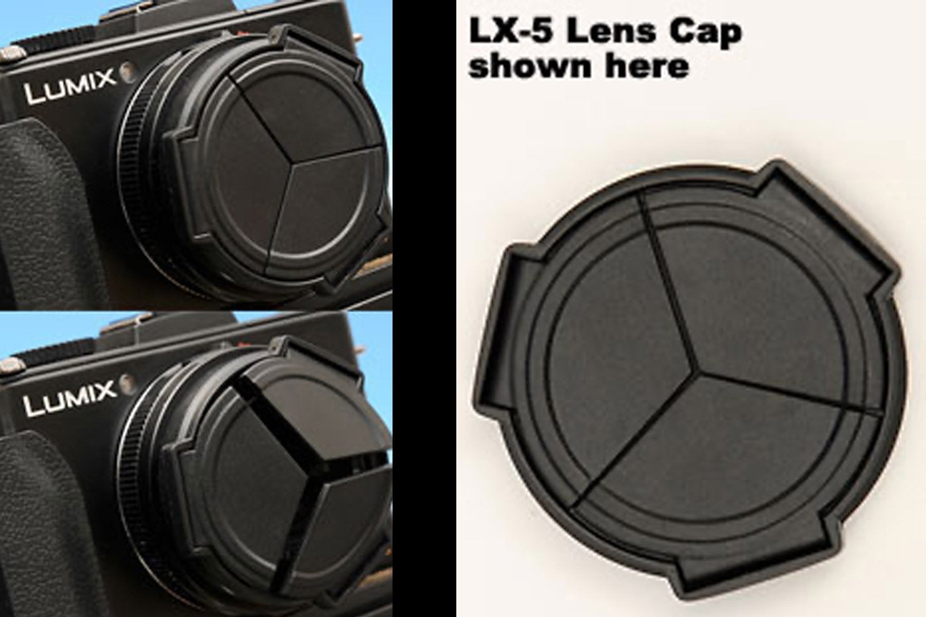 JJC Auto Lens Cap for Panasonic Lumix LX-5